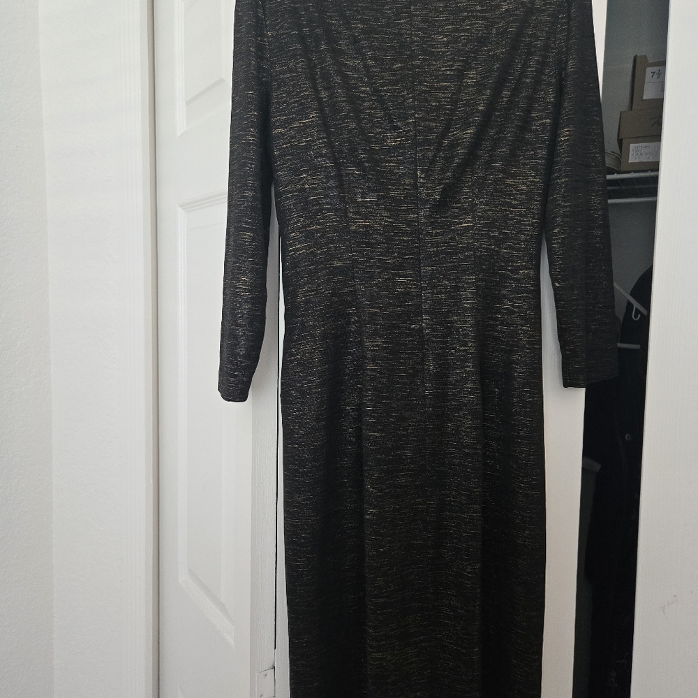 Elegant Black and Gold Women's Dress